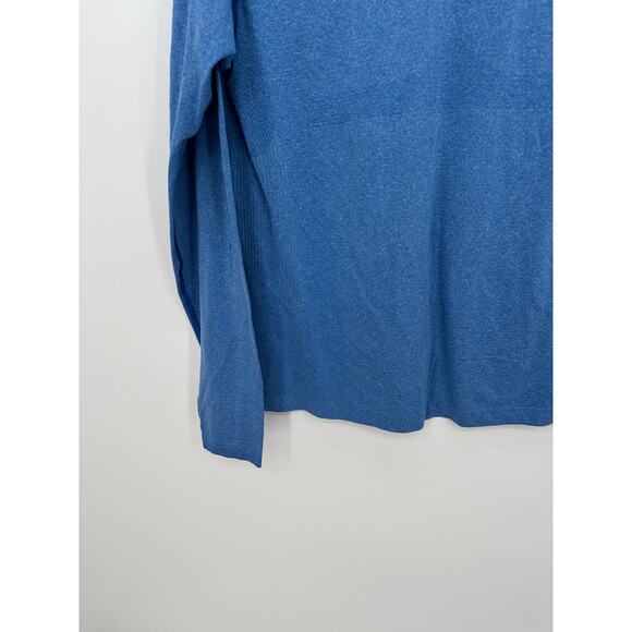 Lululemon Mens Blue Vent Tech Long Sleeve Shirt Size M Workout Gym Training FLAW - Picture 3 of 9